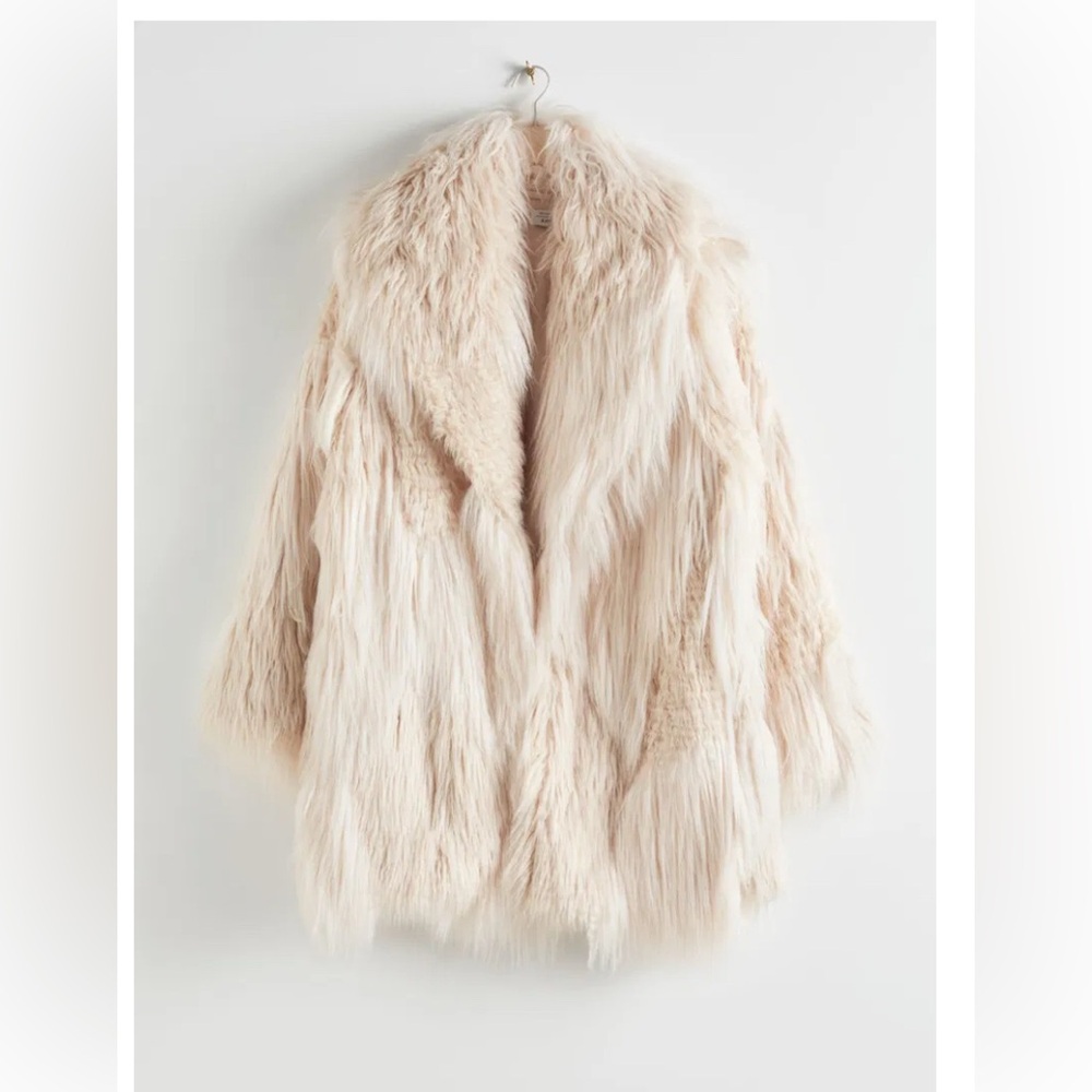 & Other Stories shaggy faux fur coat 0 US/32 EU